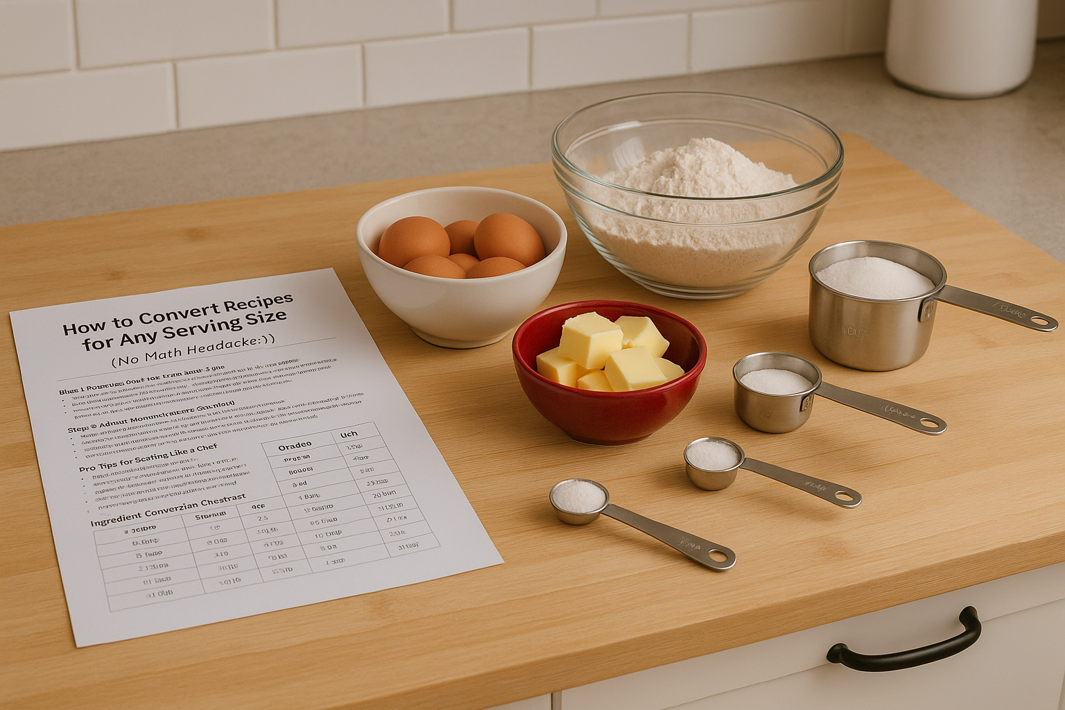 How to Convert Recipes for Any Serving Size (No Math Headaches!)