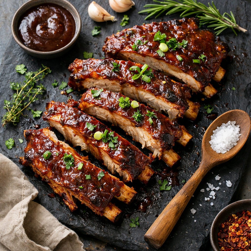 Fall Off the Bone Ribs Pork BBQ Ribs