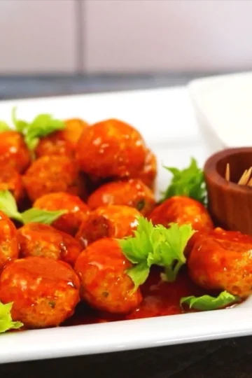 Best Baked Buffalo Chicken Meatballs Recipe | Quick & Easy — Kelvin's Kitchen
