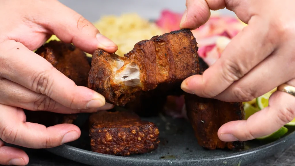 Dominican Chicharrón de Cerdo (Fried Pork Belly)