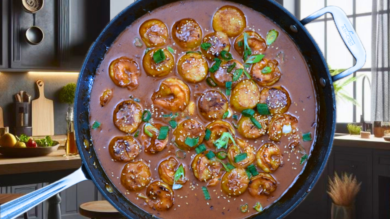 Spicy Gochujang Scallops & Shrimp – Creamy, Bold & Irresistible!