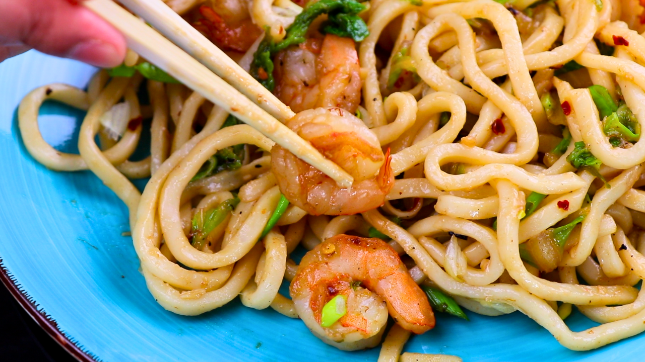 Garlic Shrimp Udon