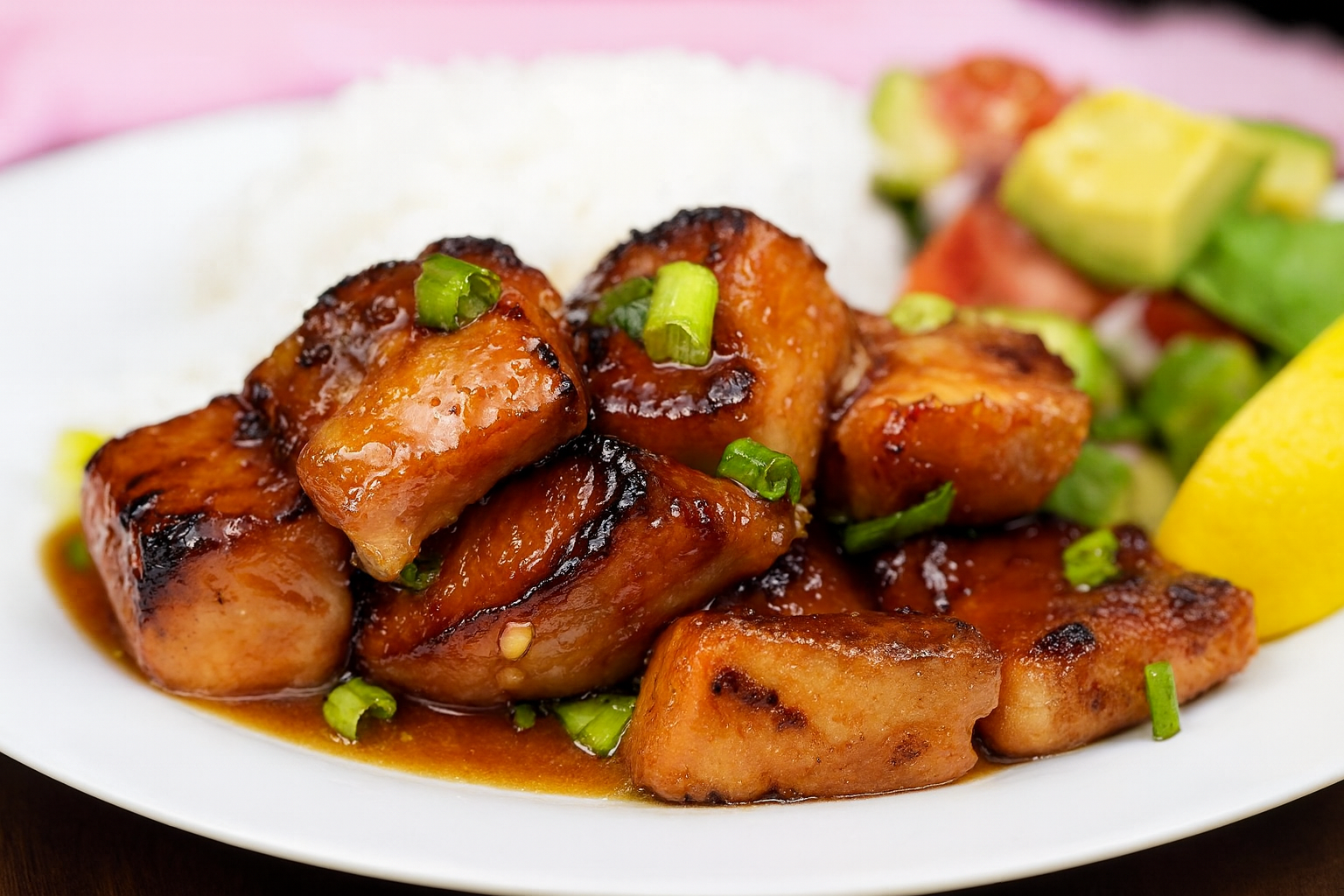 Honey Garlic Salmon Bites (Air Fryer Recipe) – 15 Minute Dinner