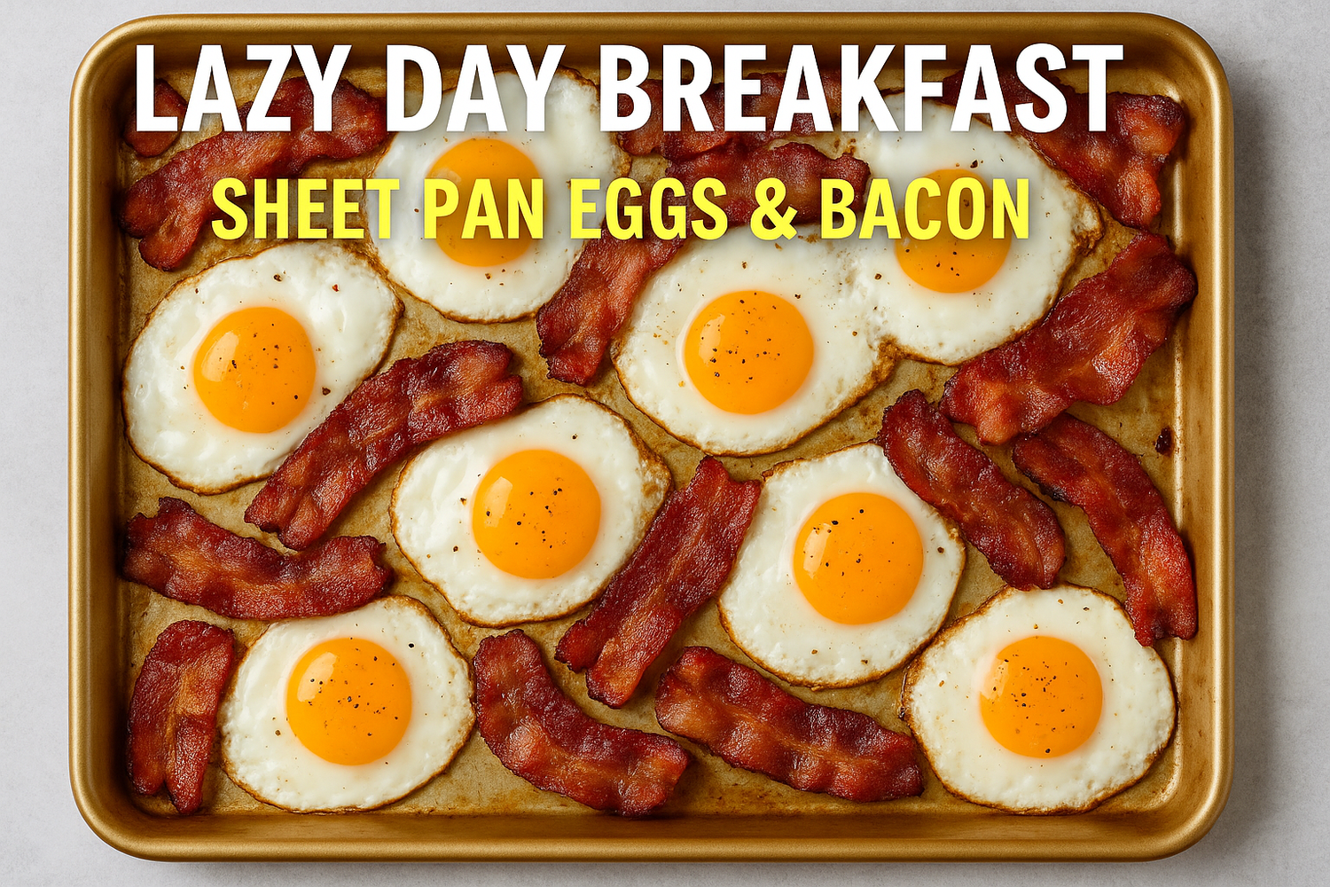 Lazy Day Breakfast — Sheet Pan Eggs & Bacon