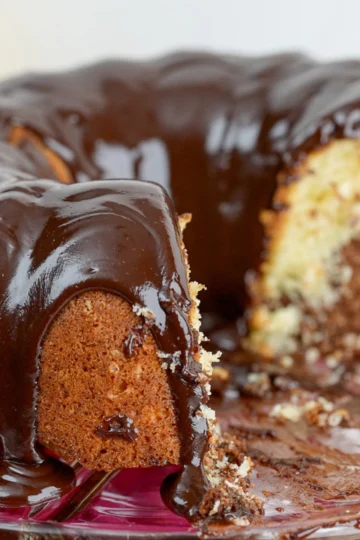 Marble Cake Recipe | Rich Chocolate Ganache Swirl — Kelvin's Kitchen