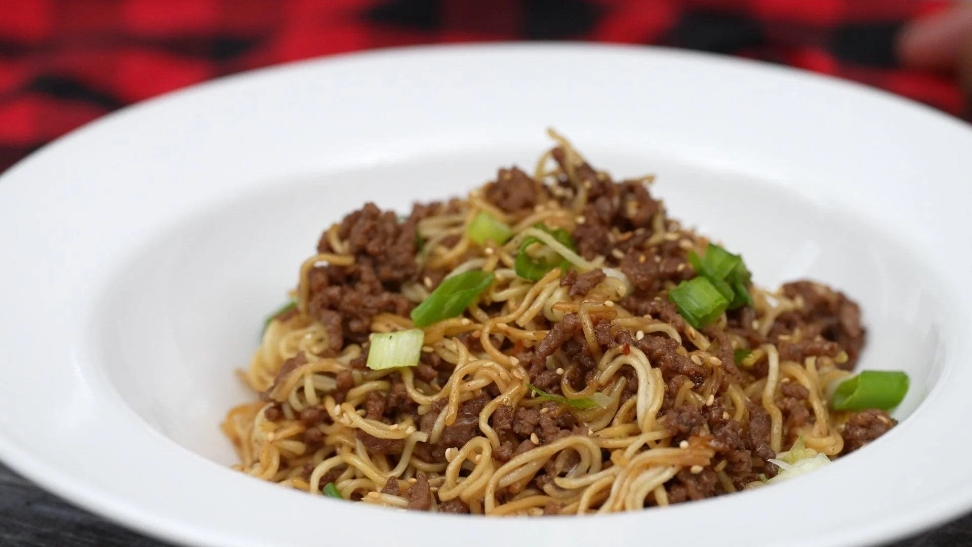 Mongolian Ground Beef Noodles