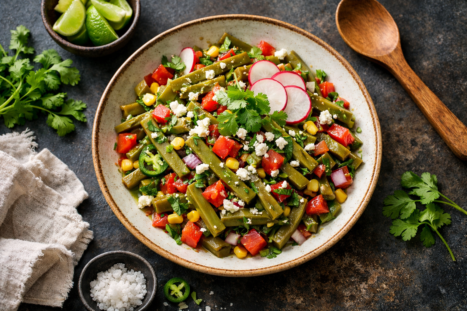 Fresh Mexican Cactus Salad Recipe