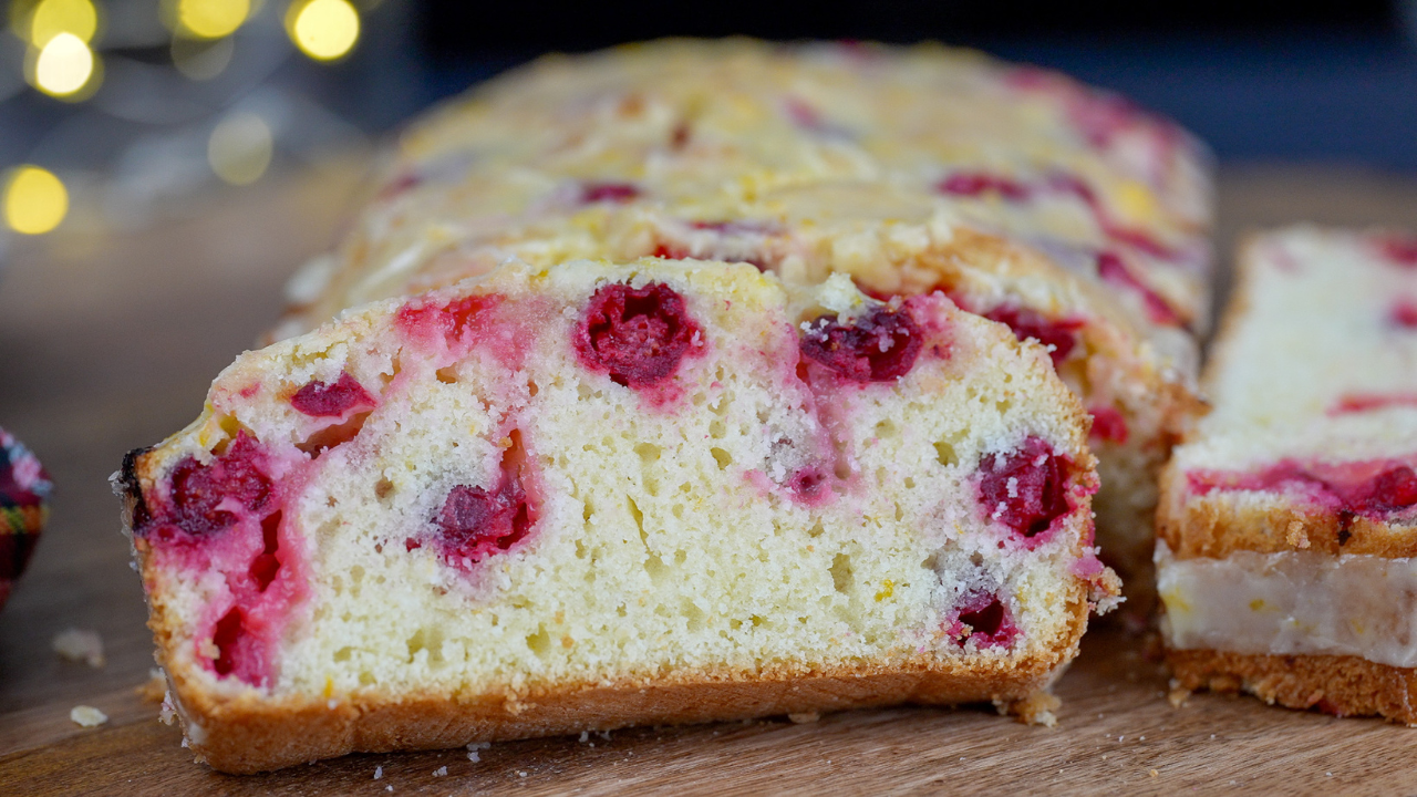 Cranberry Bread with Orange Glaze