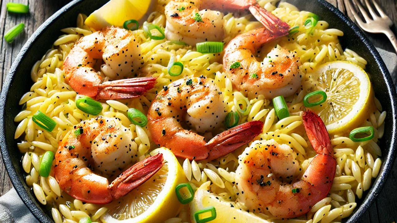 One-Pan Shrimp and Lemon Orzo Recipe