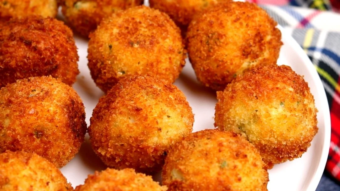 Crispy Potato Cheese Balls - golden fried appetizer