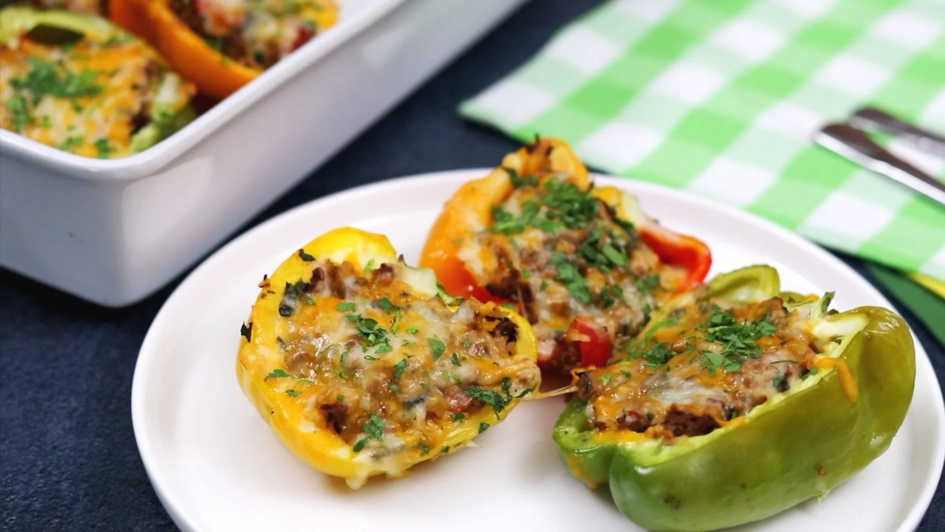 Stuffed Bell Peppers Rice and Beef
