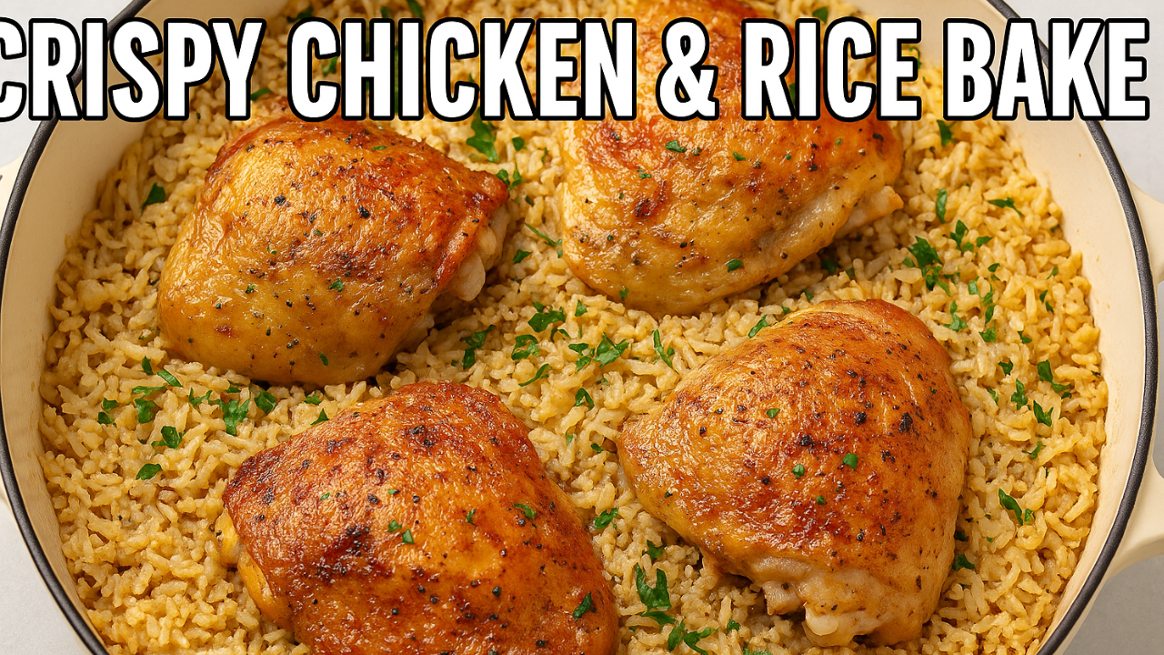 Crispy Chicken & Rice Bake (No Canned Soup)