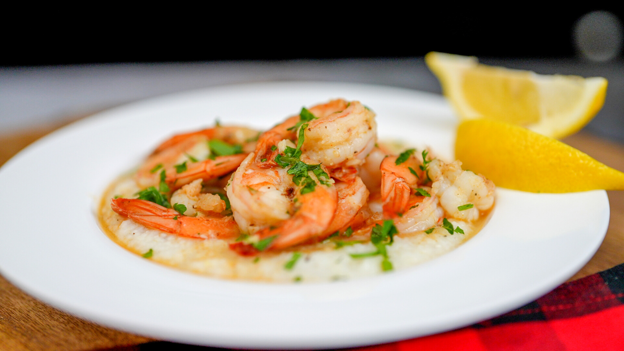 Lemon Garlic Shrimp and Grits