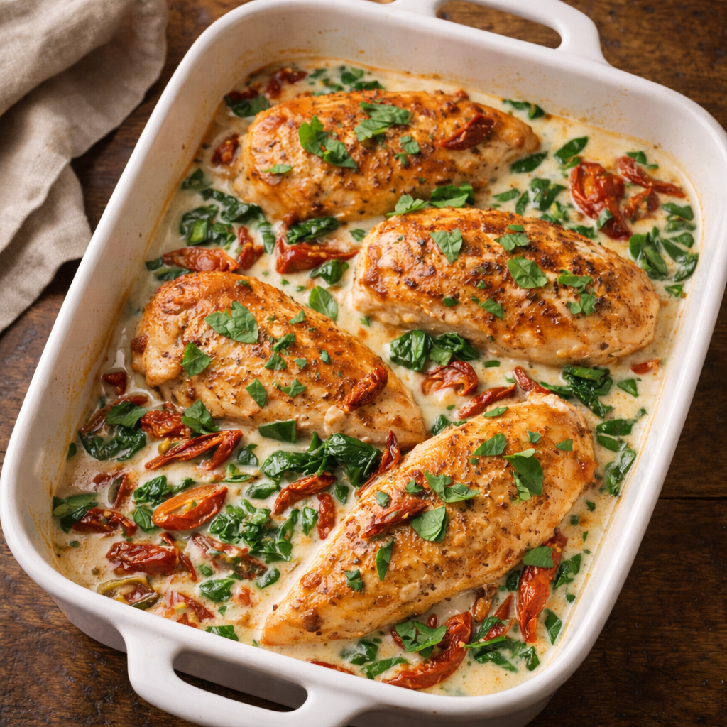 Baked Tuscan Chicken