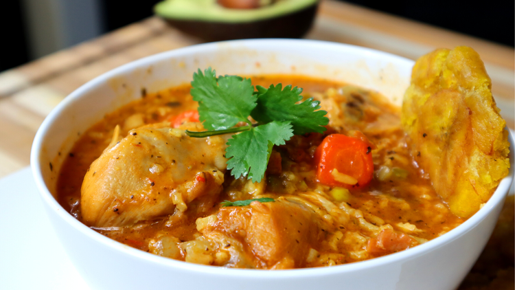 Chicken and Rice Soup with Ham - Asopao