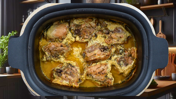 Creamy Garlic Herb Chicken Thighs (Slow Cooker Edition)