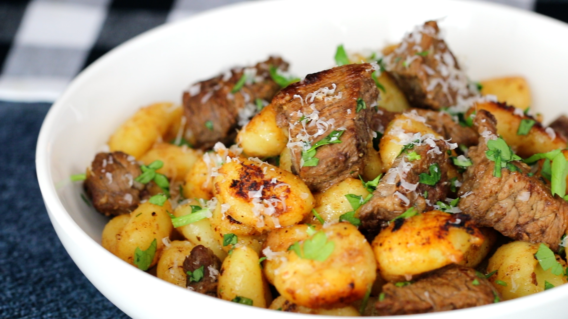 Easy Steak Bites and Gnocchi