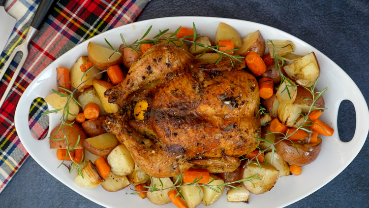 Lemon and Herb Roasted Chicken with Veggies