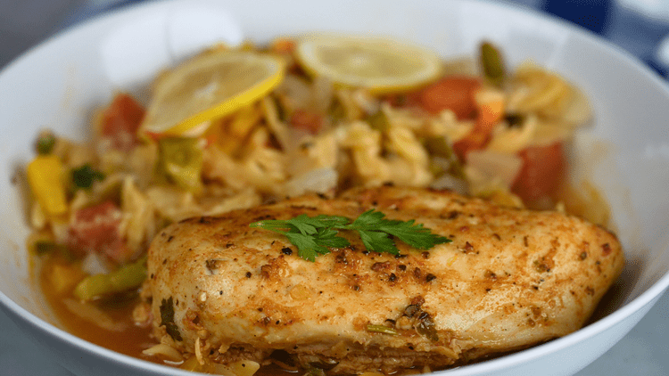 Lemon Chicken and Orzo Casserole