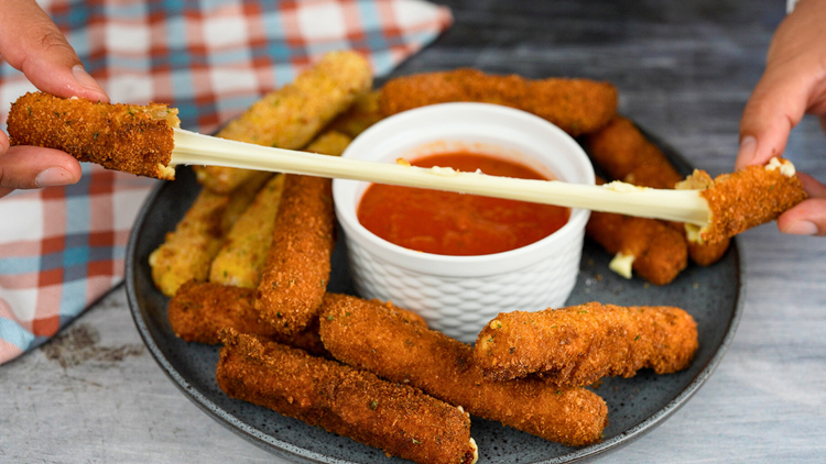 Mozzarella Cheese Sticks Recipe Air Fried VS Deep Fried