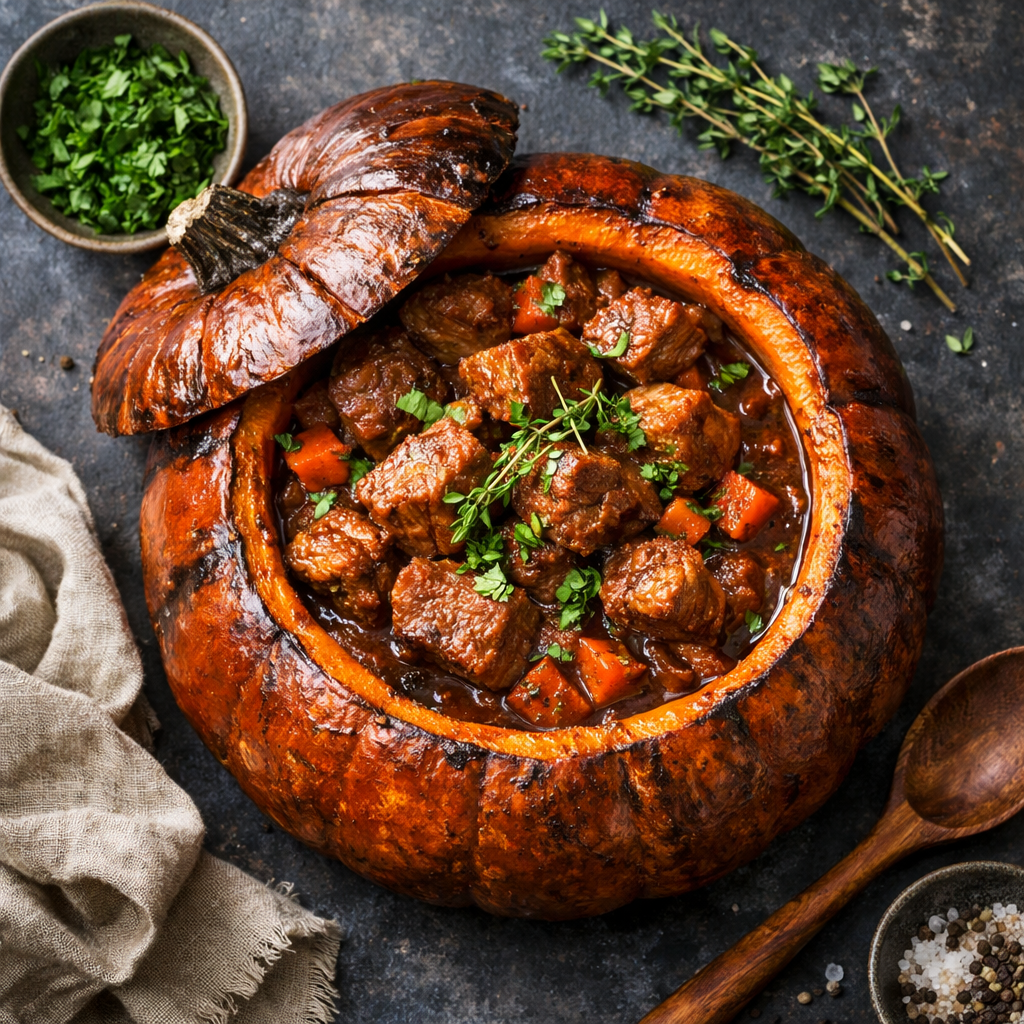 Pork Braised in a Pumpkin (Pig in a Pumpkin) Like Food Wishes
