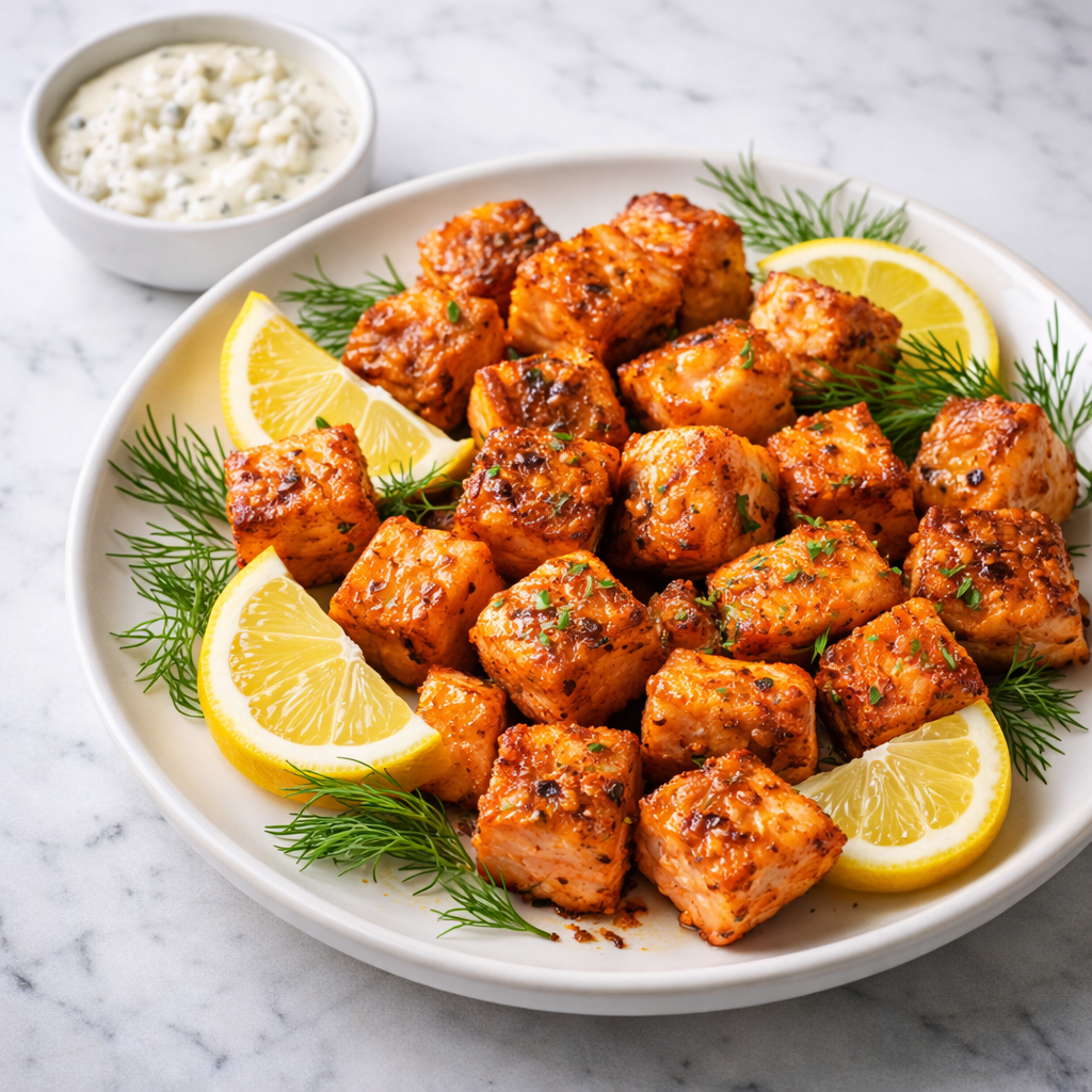 Air Fryer Salmon Bites - Crispy, Healthy, and Delicious
