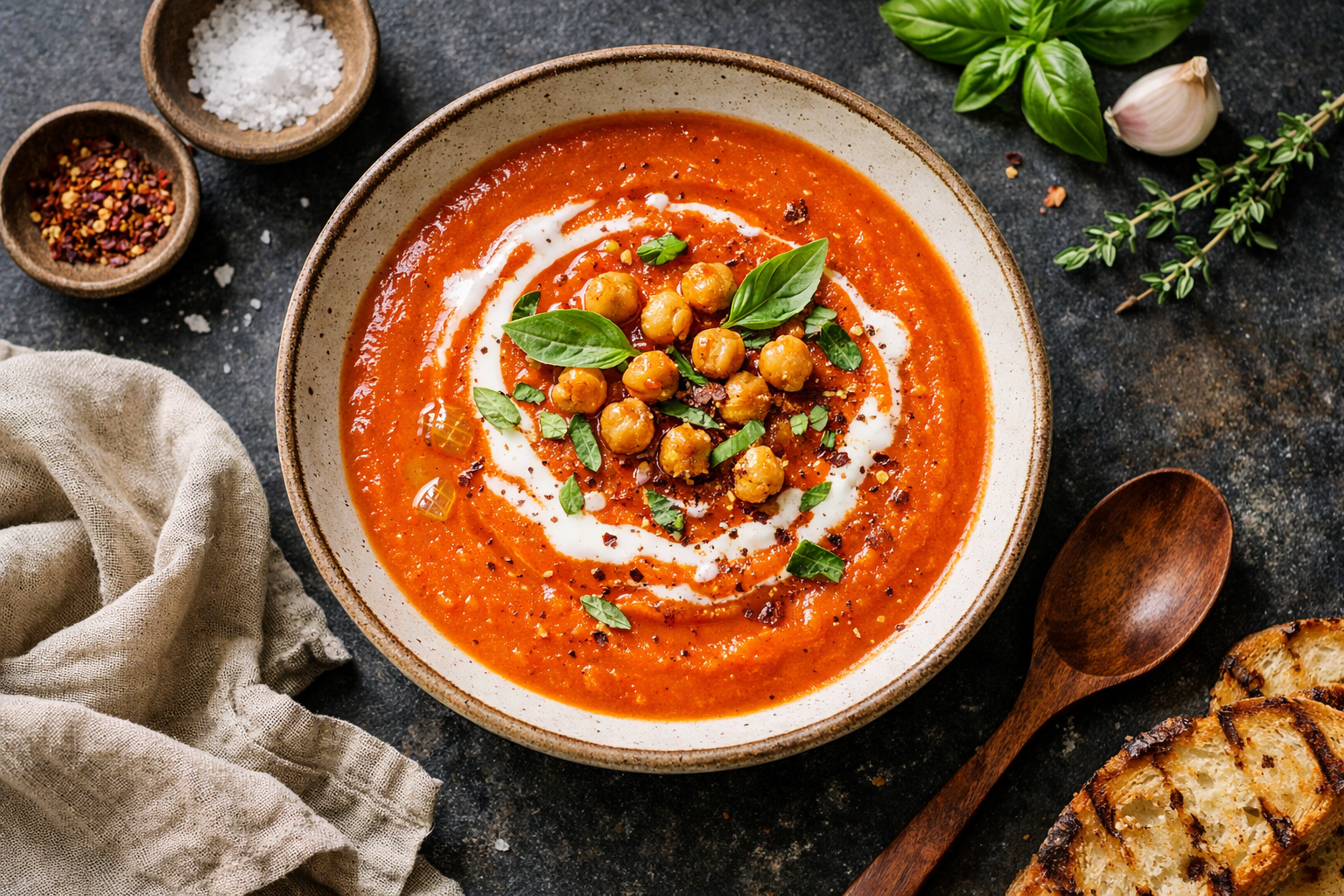 Roasted Red Pepper and Tomato Soup (Vegan) - step photo