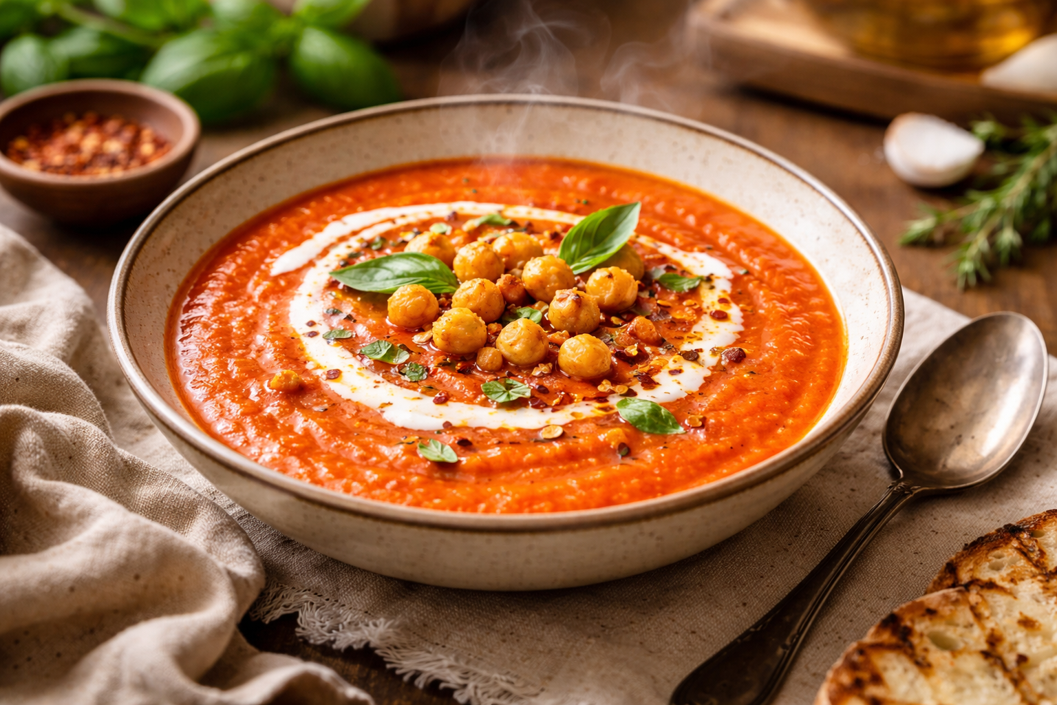 Roasted Red Pepper and Tomato Soup (Vegan) - step photo