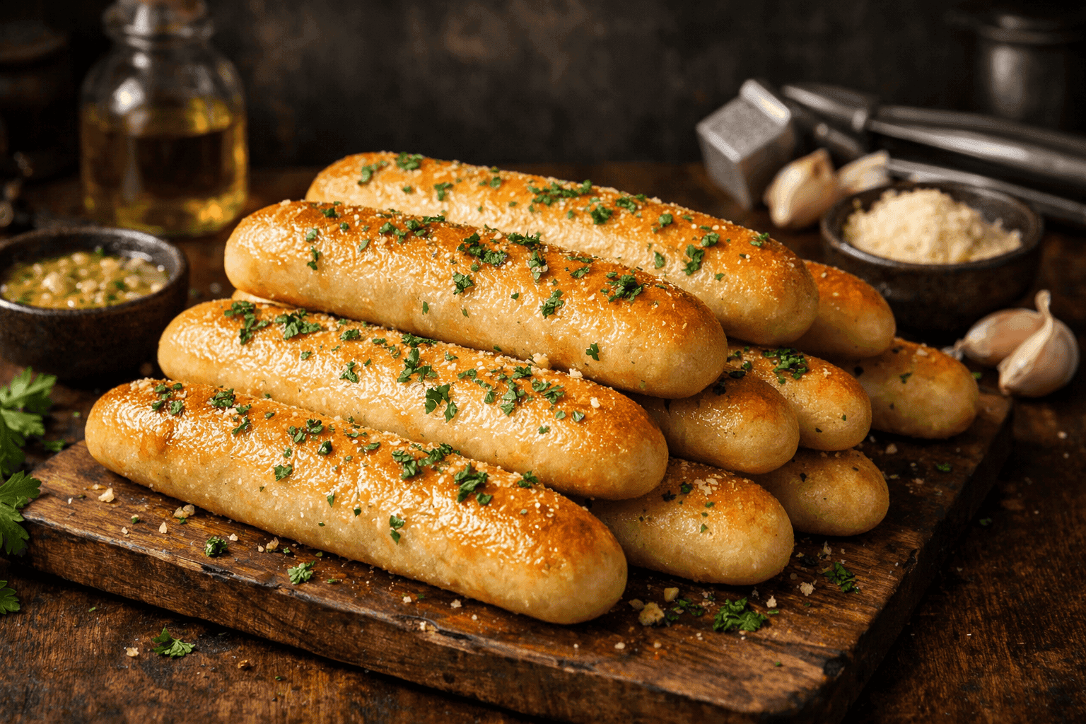 Pull Apart Cheesy Garlic Bread - step photo