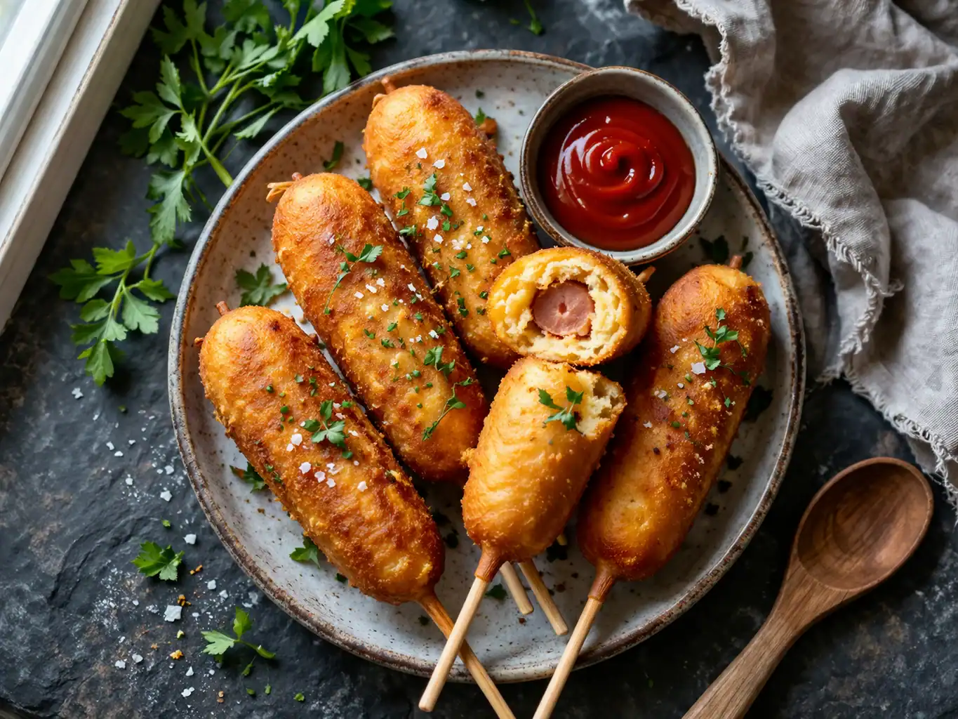 homemade corn dogs