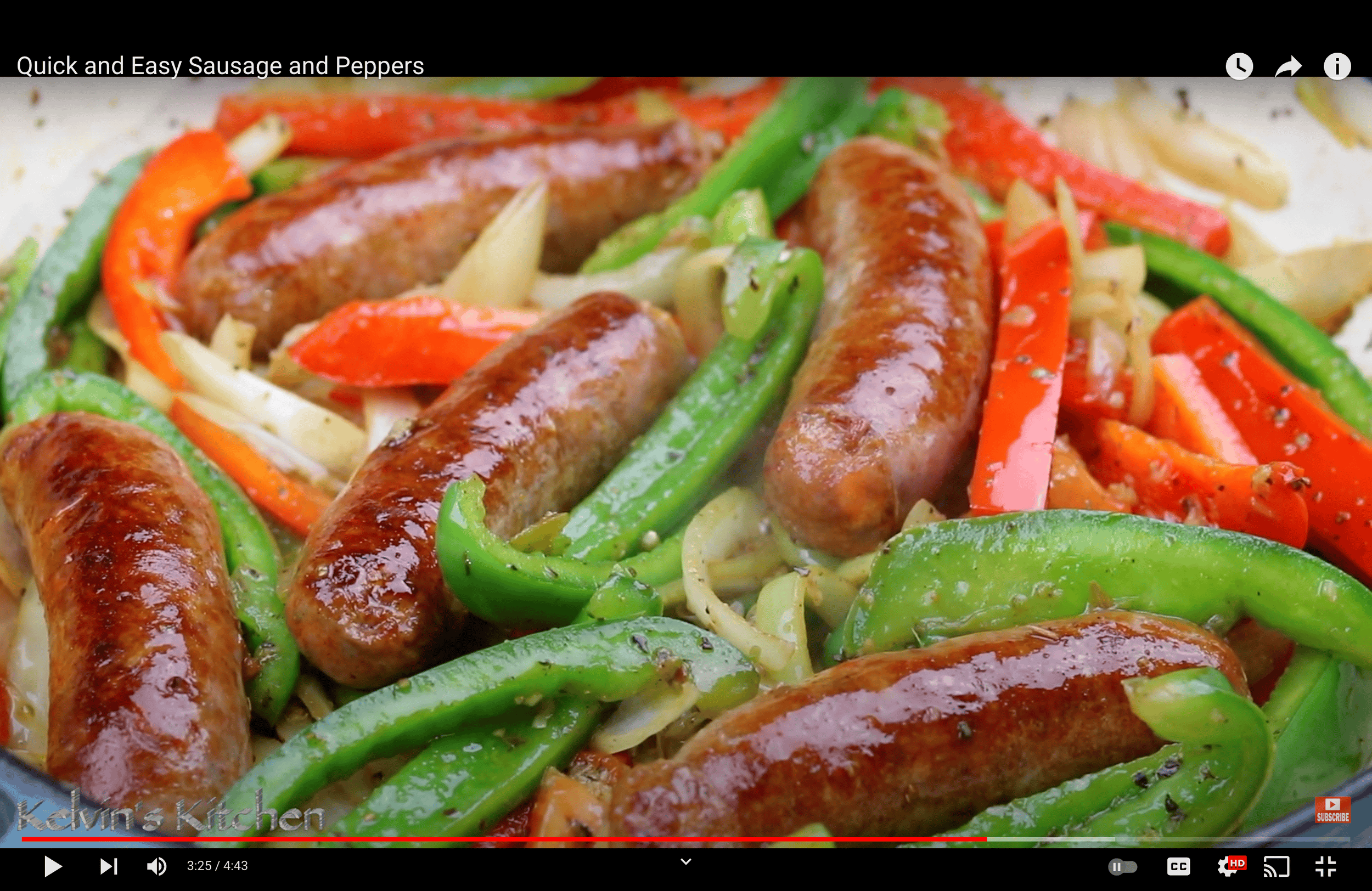Quick and Easy Sausage and Peppers - step 1