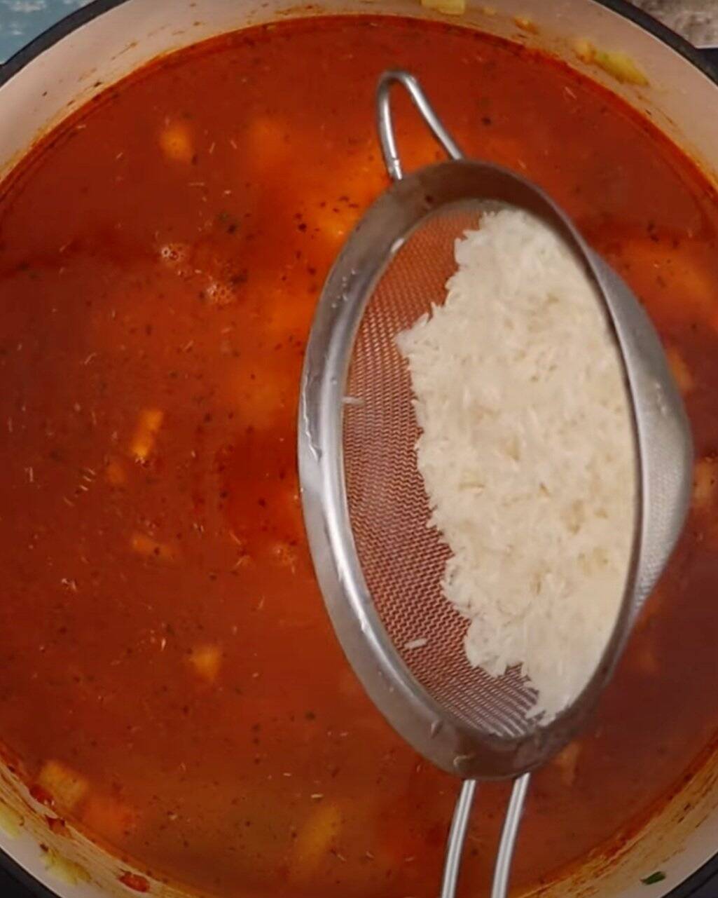 Chicken and Rice Soup with Ham - Asopao - step 2