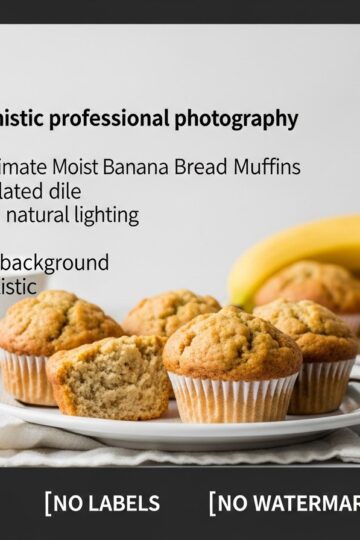 The Ultimate Moist Banana Bread Muffins — food photography