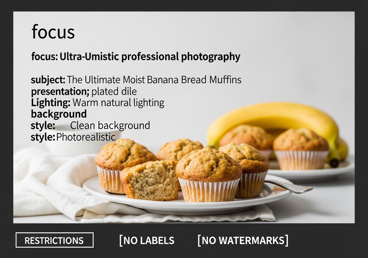 The Ultimate Moist Banana Bread Muffins — food photography