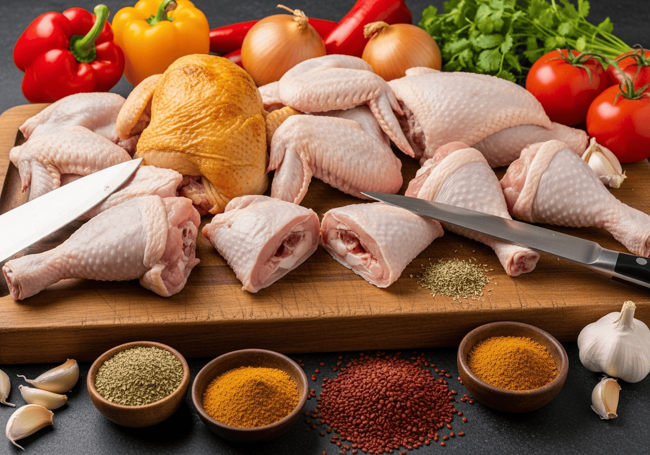 Preparing Caldo de Gallina Criolla