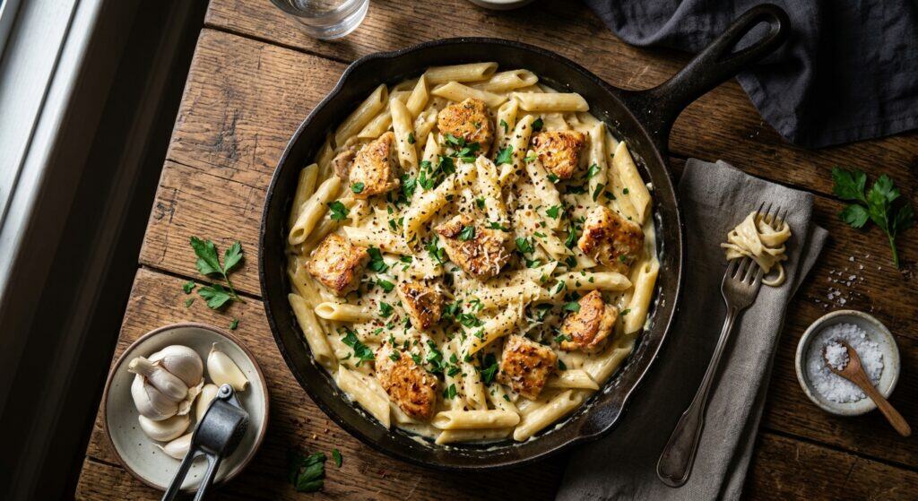 Creamy Garlic Butter Chicken Pasta (30-Minute One Pan)