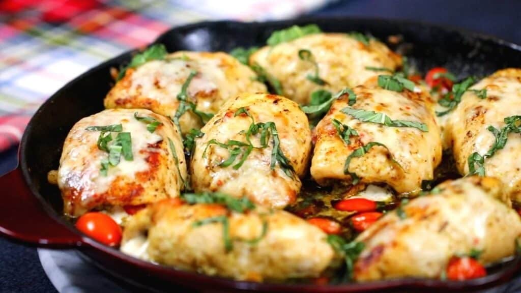 Chicken Pesto Roll Ups