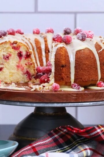 Christmas cranberry orange cake