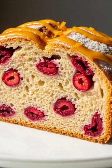 Cranberry Bread with Orange Glaze — food photography