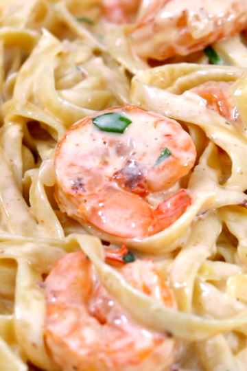 Creamy shrimp alfredo