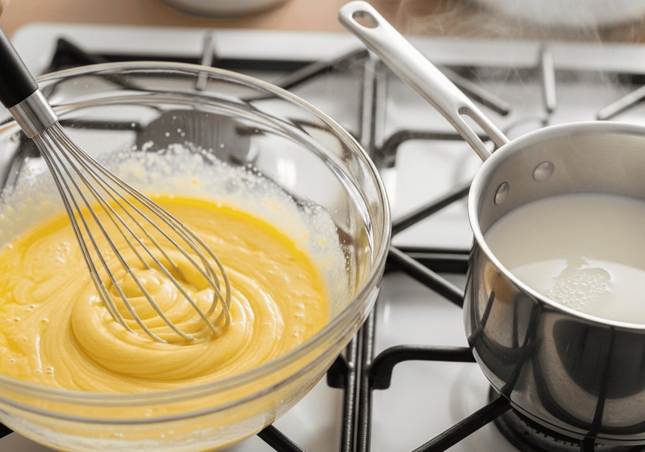 Preparing Crema Pastelera Dominicana