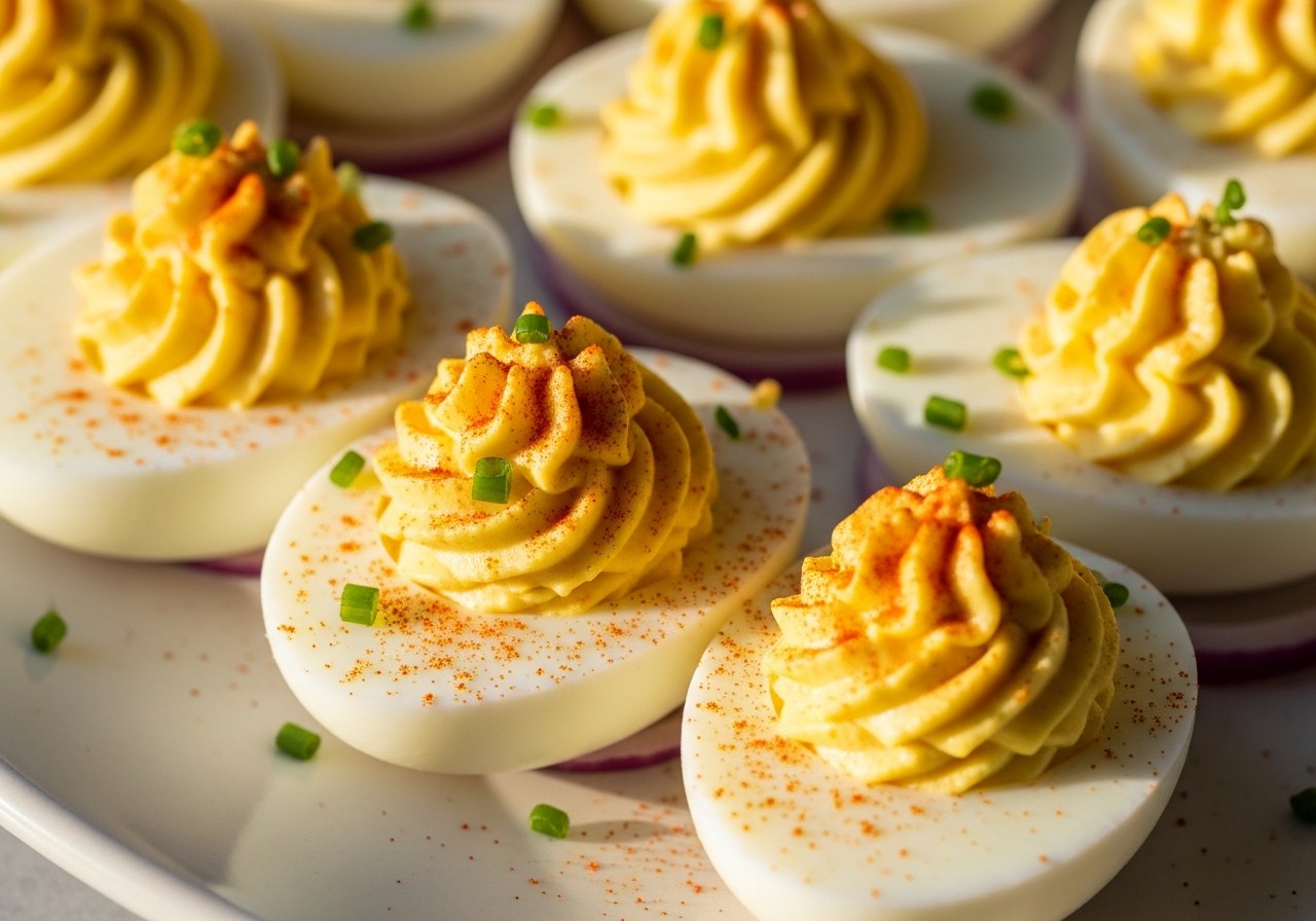 Devilishly Delicious Deviled Eggs Recipe — food photography