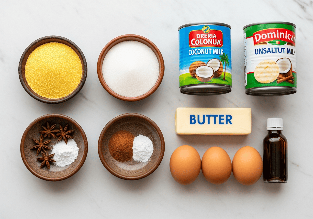 Ingredients for Dominican Arepa