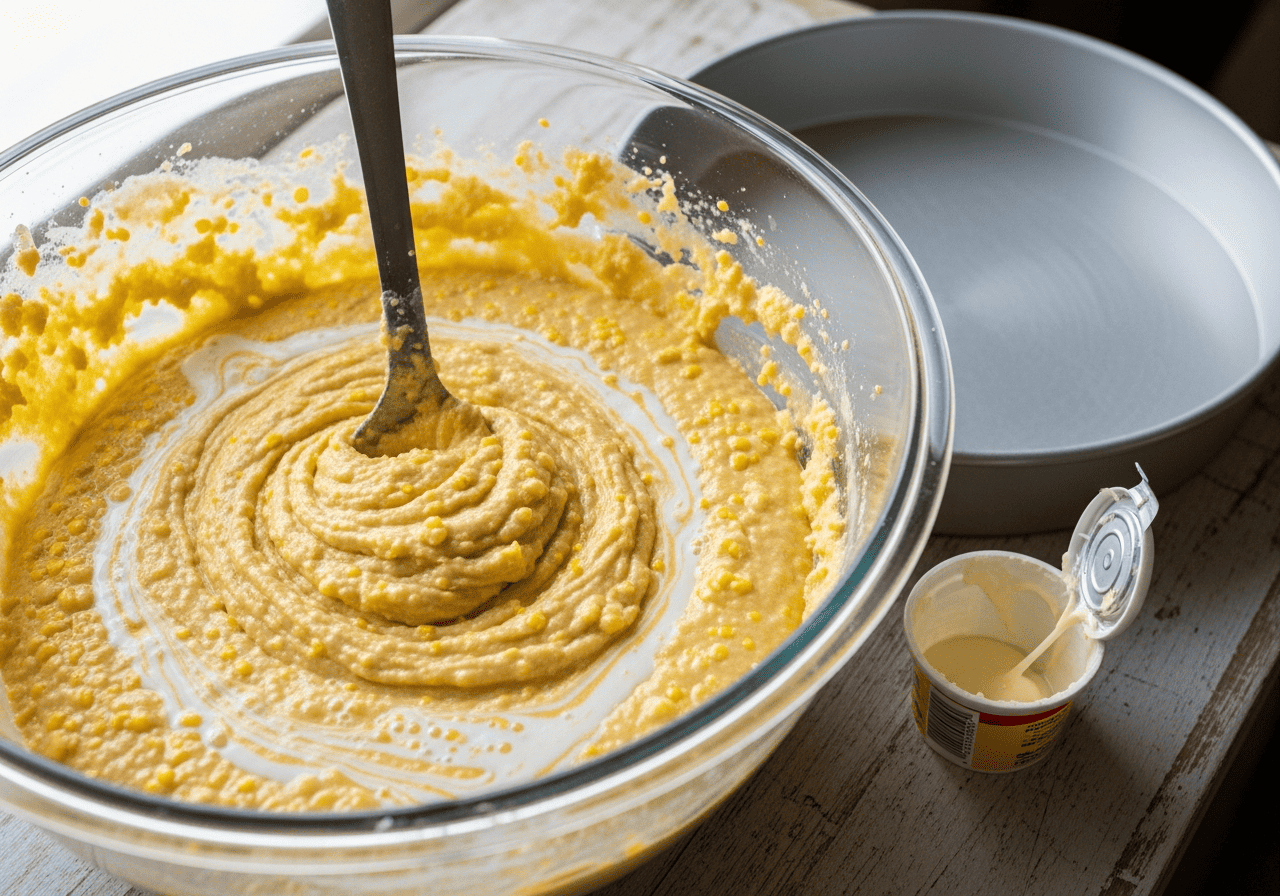 Preparing Dominican Arepa