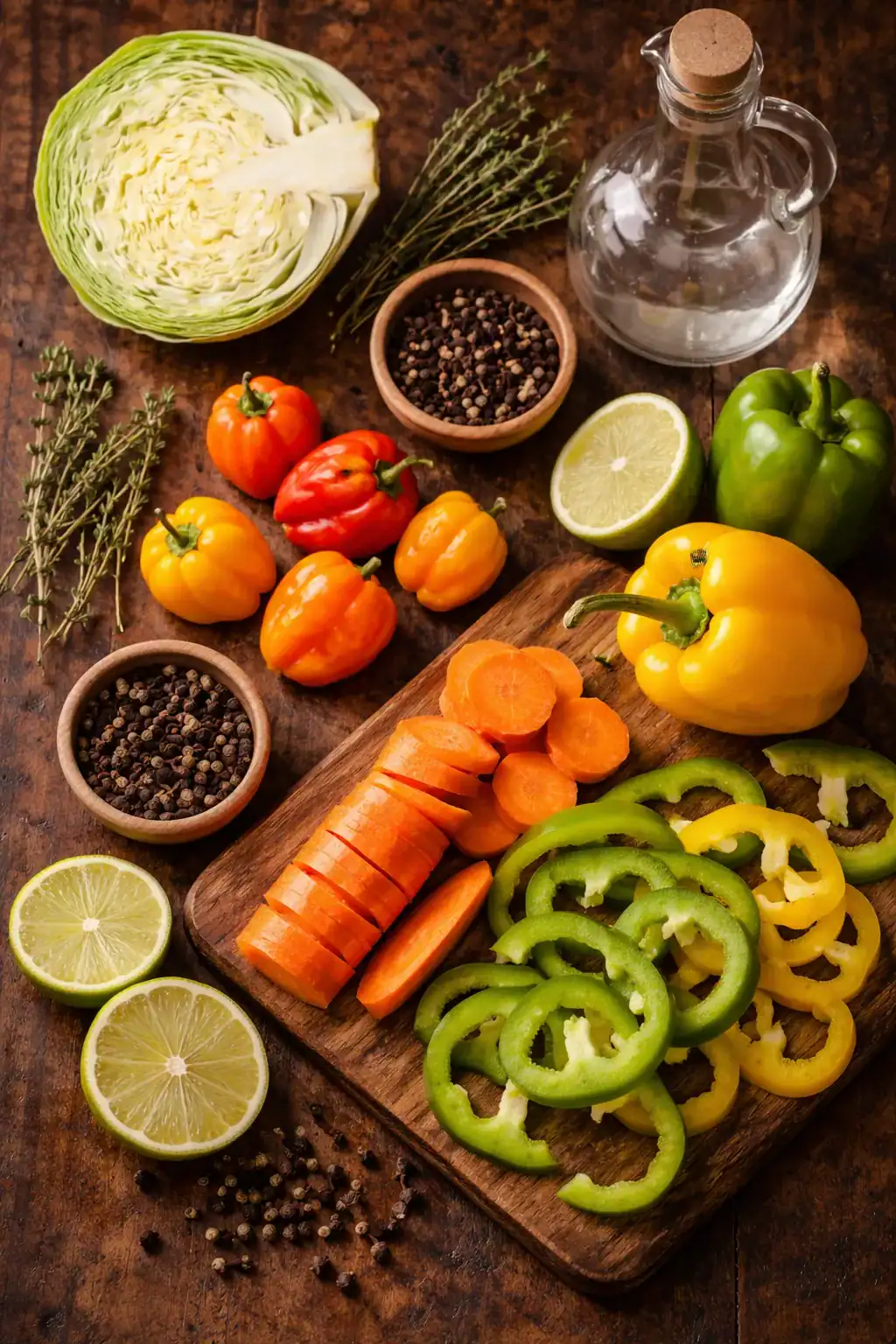 Ingredients for Haitian Pikliz