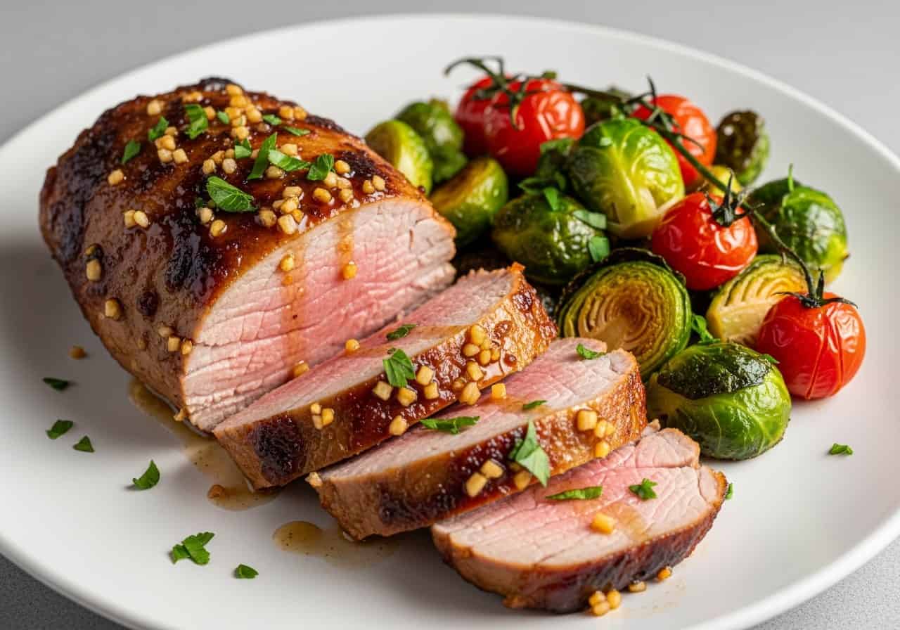Honey Garlic Roasted Pork Tenderloin: A Savory Symphony of Flavors — food photography