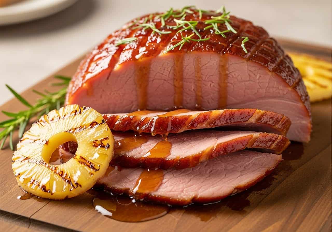 Honey Glazed Ham Perfection — food photography