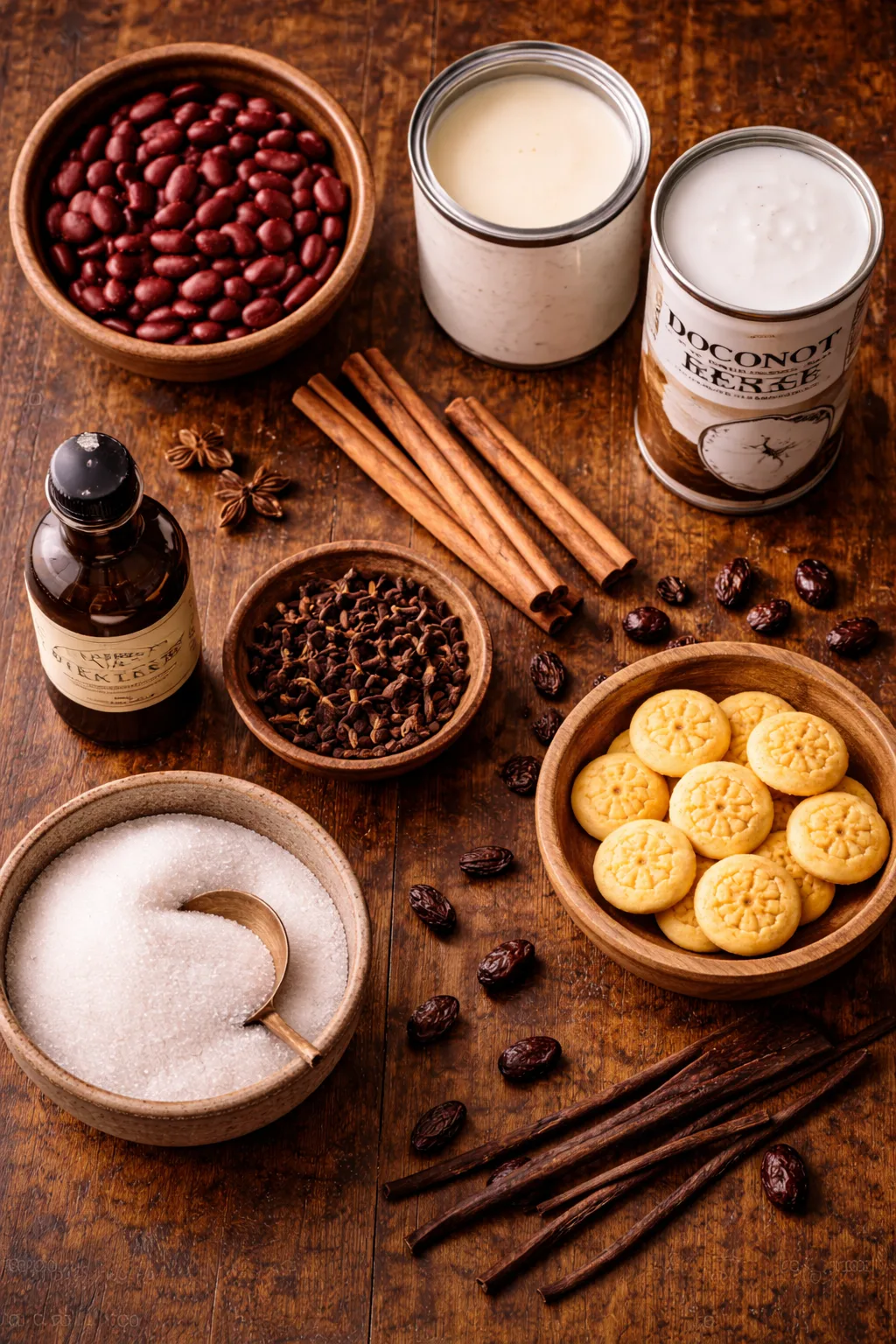 Ingredients for Habichuelas con Dulce