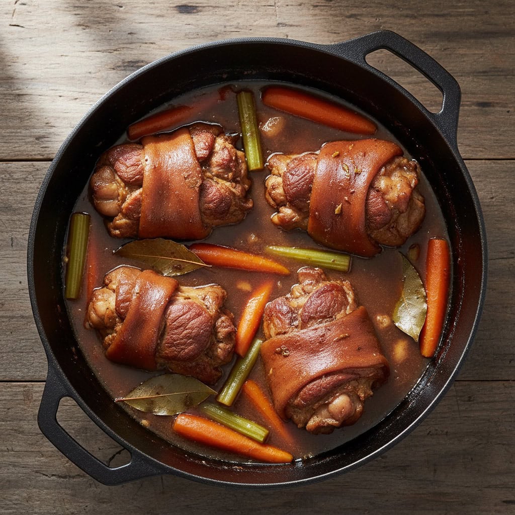 Savory Braised Pork Hocks with Pork Feet