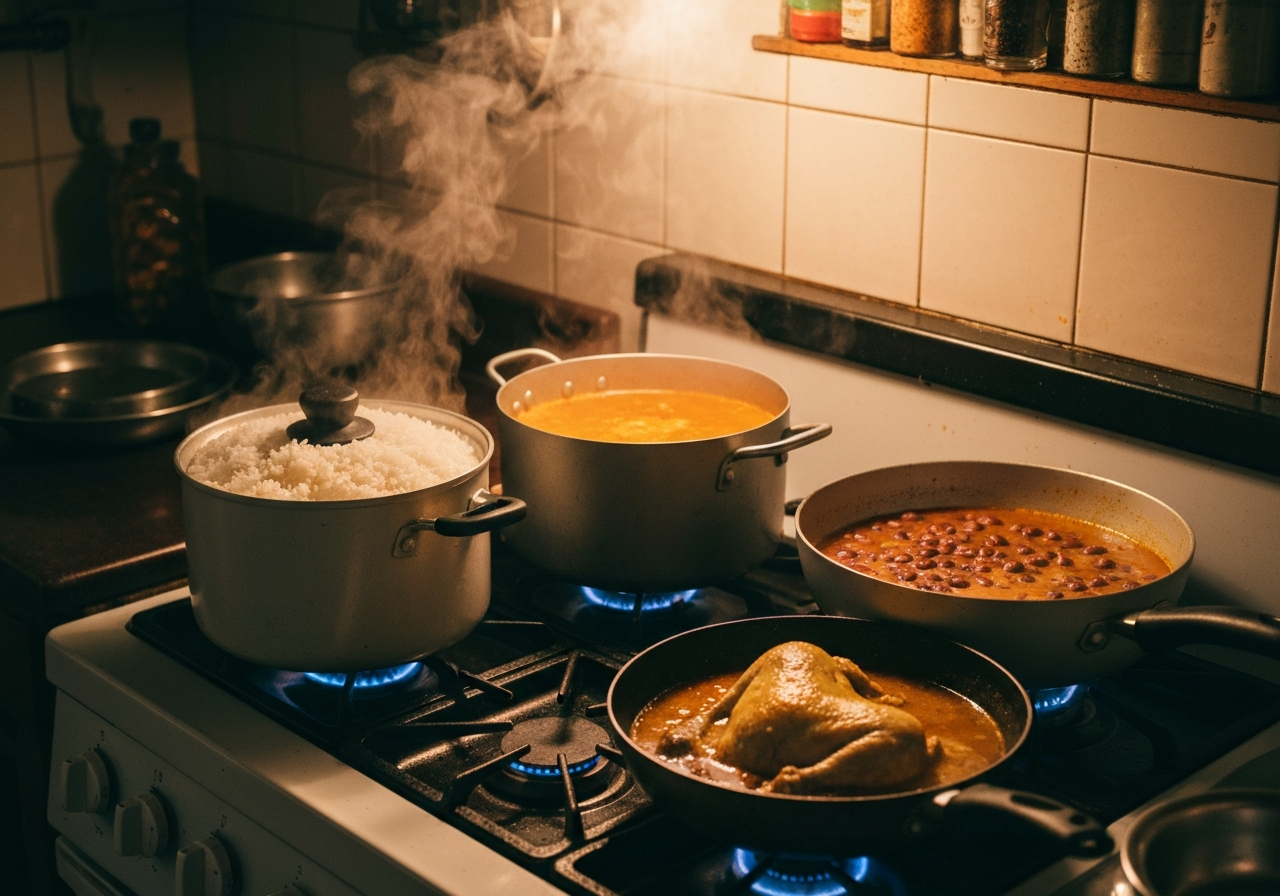 Cooking La Bandera Dominicana